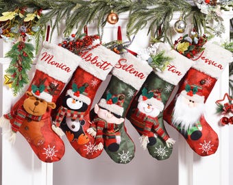 Christmas Stockings,Holiday Family Stockings Set,Christmas Stocking,Stocking,Holiday Decor Gift,Holiday Stocking,Christmas Stockings