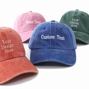 Custom Embroidered Dad Cap Washed Dad Hat Unstructured Gym Cap Bachelor Party Bachelorette Party Gift business merch ,Unisex Baseball Cap