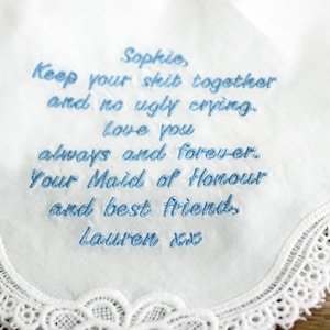 Wedding Handkerchief,wedding hankerchief,Mother of the Bride Handkerchief,Embroidered Wedding Hankerchief,Hankerchief for the Bride,bride