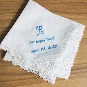 Fazzoletto di pizzo - Fazzoletto di pizzo - Fazzoletto personalizzato - Fazzoletto ricamato - Fazzoletto da sposa - Fazzoletto da sposa personalizzato
