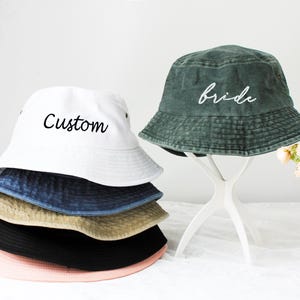 Sombrero de pescador personalizado, bordado, para exteriores, para senderismo, para el sol, para acampar, de verano, para viajes, regalo de Navidad.