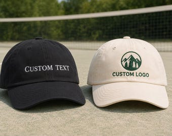 Custom Embroidered Cotton Dad Cap: Personalized Text or Logo, Adjustable Adult Fit