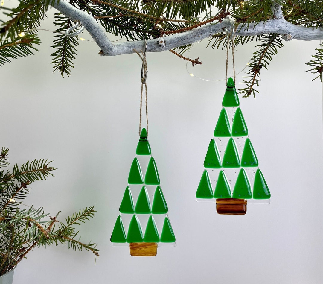 Tannenbaum Glas Weihnachtsdekoration Glasanhänger Etsy.de