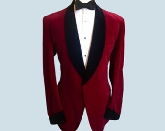 Jacket For Mens Burgundy Velvet ,Mens Tuxedo Jacket, Slim Fit Coat, One Button Jacket, Tuxedo Jacket,  Prom Blazer for mens