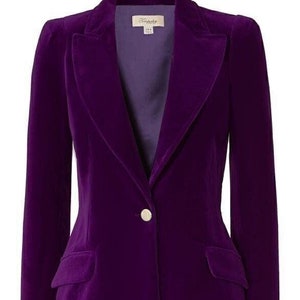 Purple velvet hotsell coat women's