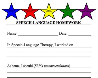 Speech Homework Stars (form)