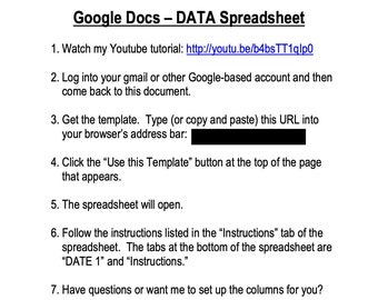 Revolutionary Google Docs DATA Sheet - with built in percentage formulas!