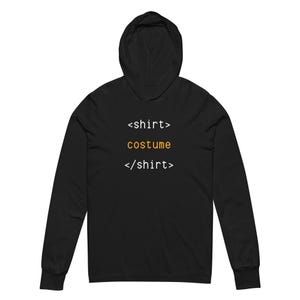 Coder's Halloween Costume - HTML Humor for Halloween - Hooded long-sleeve tee