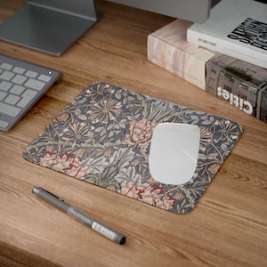 William Morris Honeysuckle Woodland Mouse Pad – Work From Home Desk Accessory, Artistic William Morris Decor