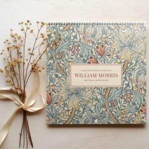 William Morris Lily Wall Calendar - Vintage Botanical Art Print, Home Decor Gift for Art Lovers & Nature Enthusiasts
