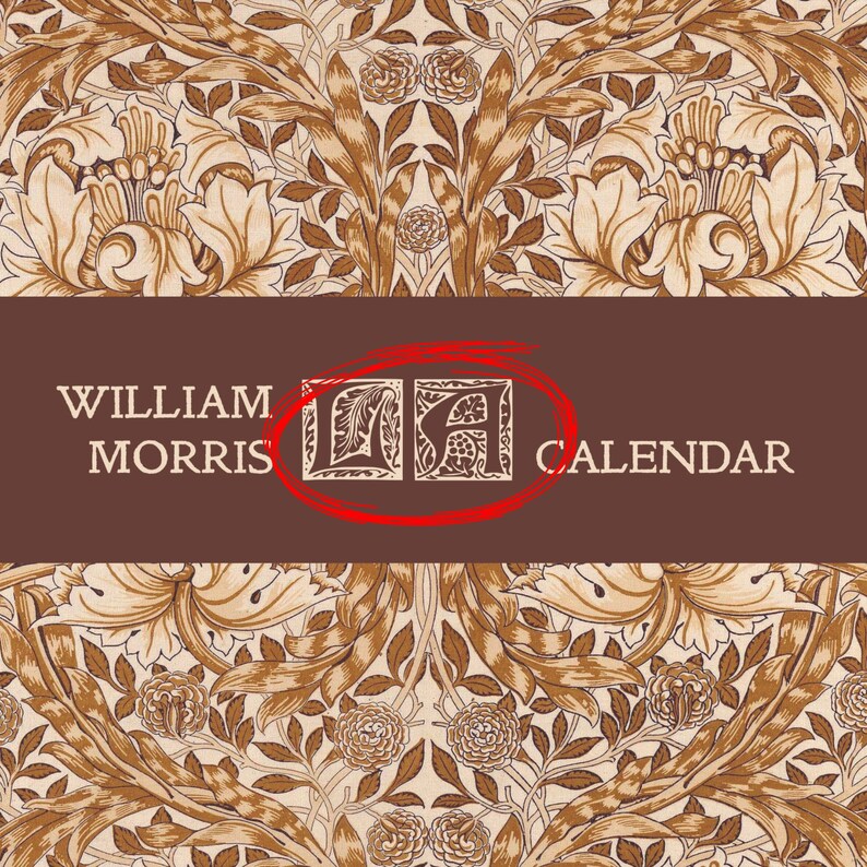 William Morris African Marigold, a Perpetual Calendar as Your Very Own