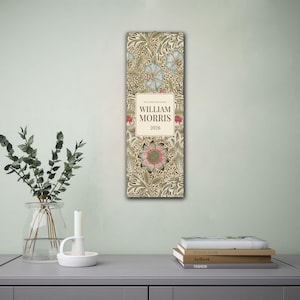 Calendario da parete William Morris Corncockle / Carta da parati classica Arts & Crafts, arredamento britannico senza tempo