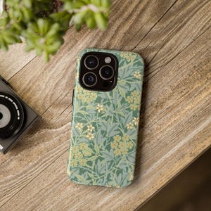 William Morris Phone Case - Jasmine Design for iPhone 17, Durable Polycarbonate Shell