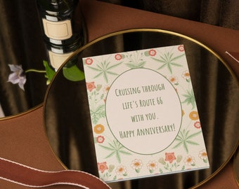 William Morris Anniversary Card: Arts & Crafts Floral Design