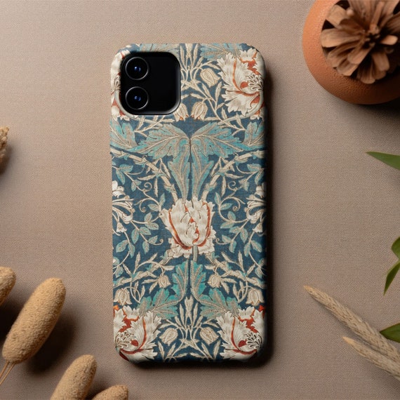 William Morris Honeysuckle Phone Case | Arts & Crafts iPhone 15/14/13 and Samsung S23 Cover