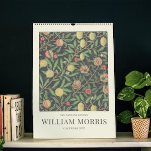 William Morris - Fruit, Kalender voor thuis, Victoriaans ontwerp, Halfglanzend papier