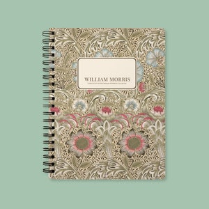 William Morris Corncockle Writing Notebook | Elegant Artisanal Sketchbook with Arts & Crafts Design, Ideal for Creatives