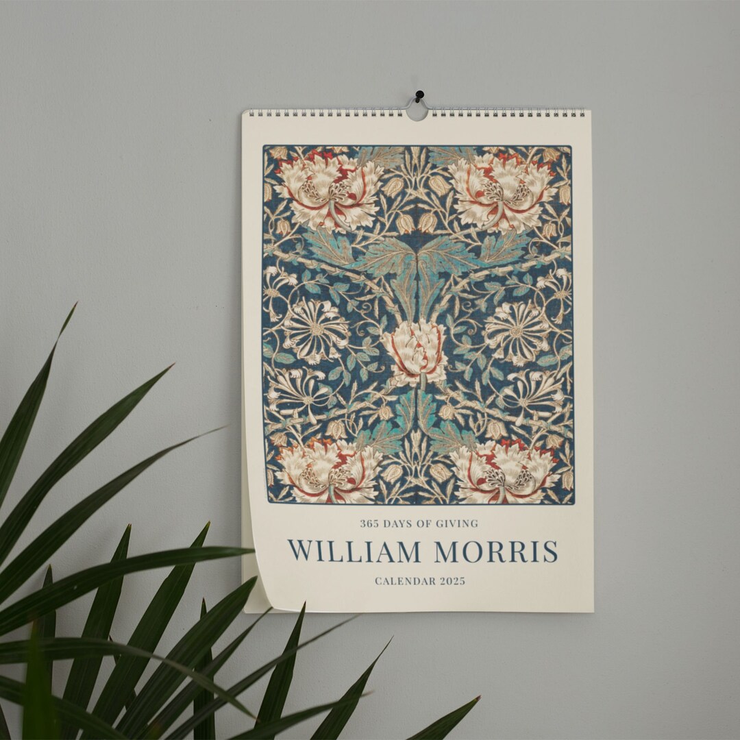 William Morris Wall Calendar Vintage Arts and Crafts Floral Design