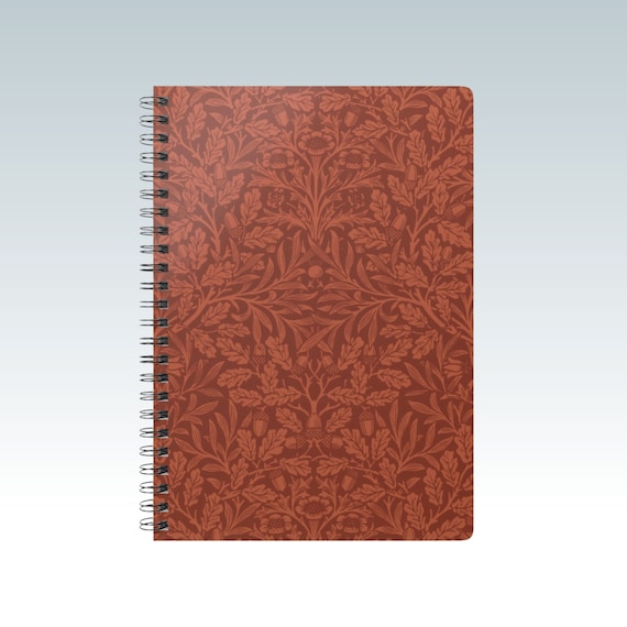 William Morris Oak Leaves Spiral Notebook