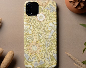 William Morris Pink & Rose Phone Case | Arts and Crafts iPhone 15/14/13 and Samsung S23 Cover | Stylish Best Friend Gift