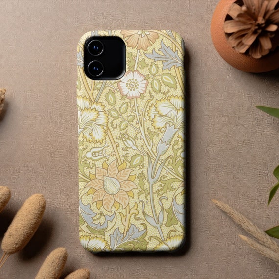 William Morris Pink & Rose Phone Case | Arts and Crafts iPhone 15/14/13 and Samsung S23 Cover
