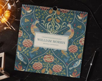William Morris - Strawberry Thief, Wall Planner, Victorian Pattern, Semi-Glossy Paper
