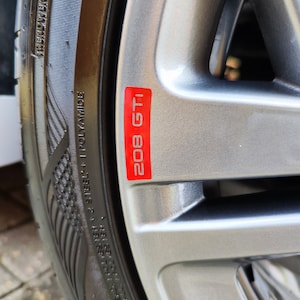 Peugeot 208 GTI Wheel Sticker Set (x4) - Red