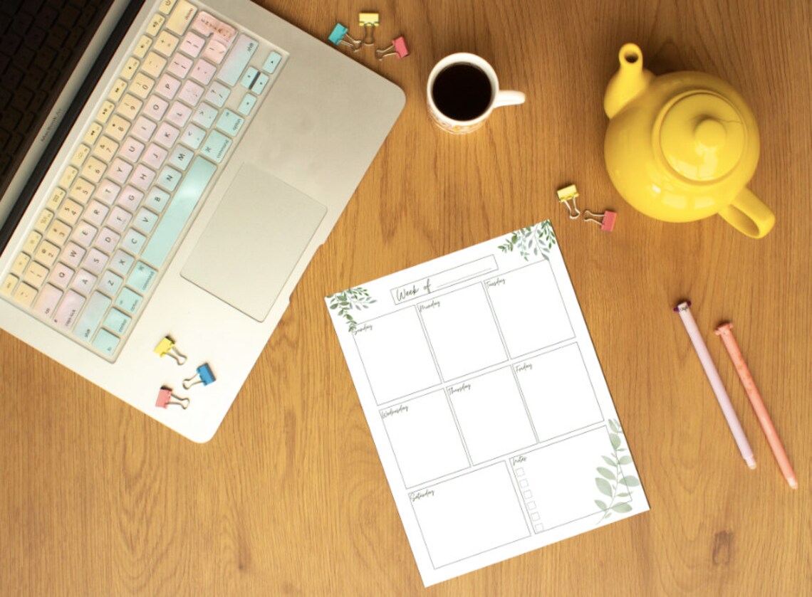 Weekly Planner Printable to Do List Minimalist Printable PDF - Etsy