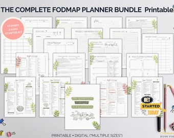 Bundel FODMAP Dieetplanner | IBS, SIBO Meal Planning (pdf, afdrukbaar, meerdere formaten)
