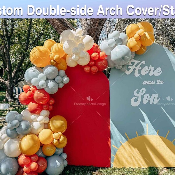 Custom Here Comes The Sonshine Baby Shower Backdrop