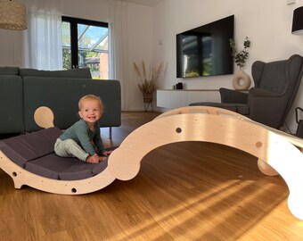 Climbing arch with hinged function - mugli - climbing arch for rocking with slide & Co.
