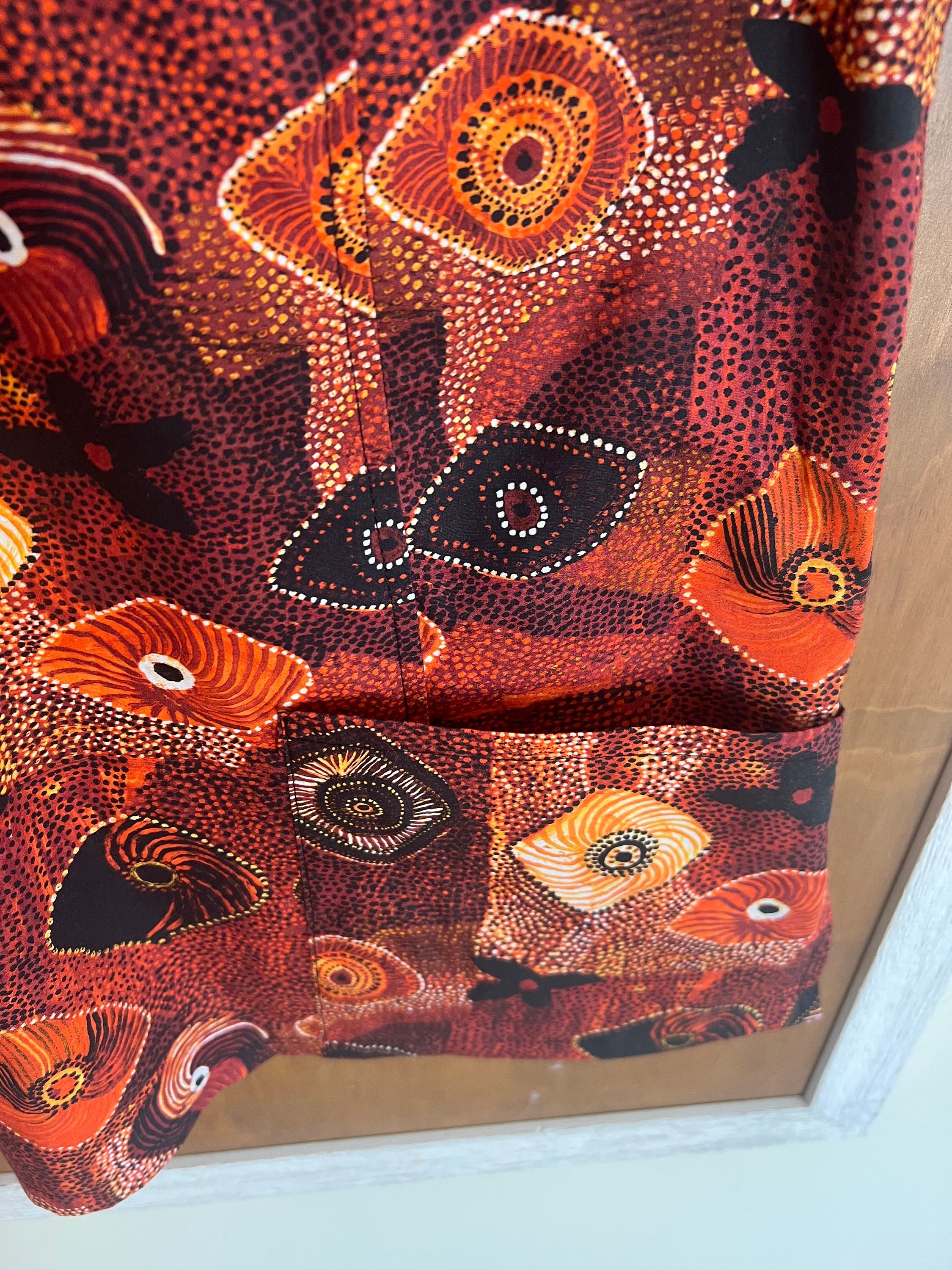 Aboriginal Print Scrub Top Maureen Hudson Nampajimpa Etsy Australia