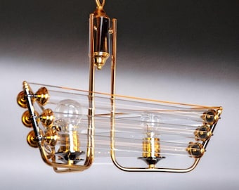 Venini tubular Murano glass chandelier 1970, Italy