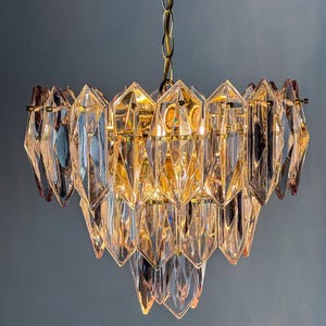 Jt Kalmar Chandelier, Cut Glass, 3 Levels, Austria, 1970'S