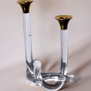 Dorothy Thorpe lucite candlesticks 1970