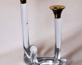 Dorothy Thorpe lucite candlesticks 1970