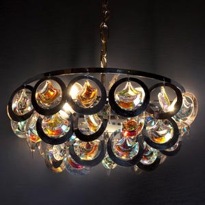 gaetano sciolari, Murano glass chandelier, Italy 1970