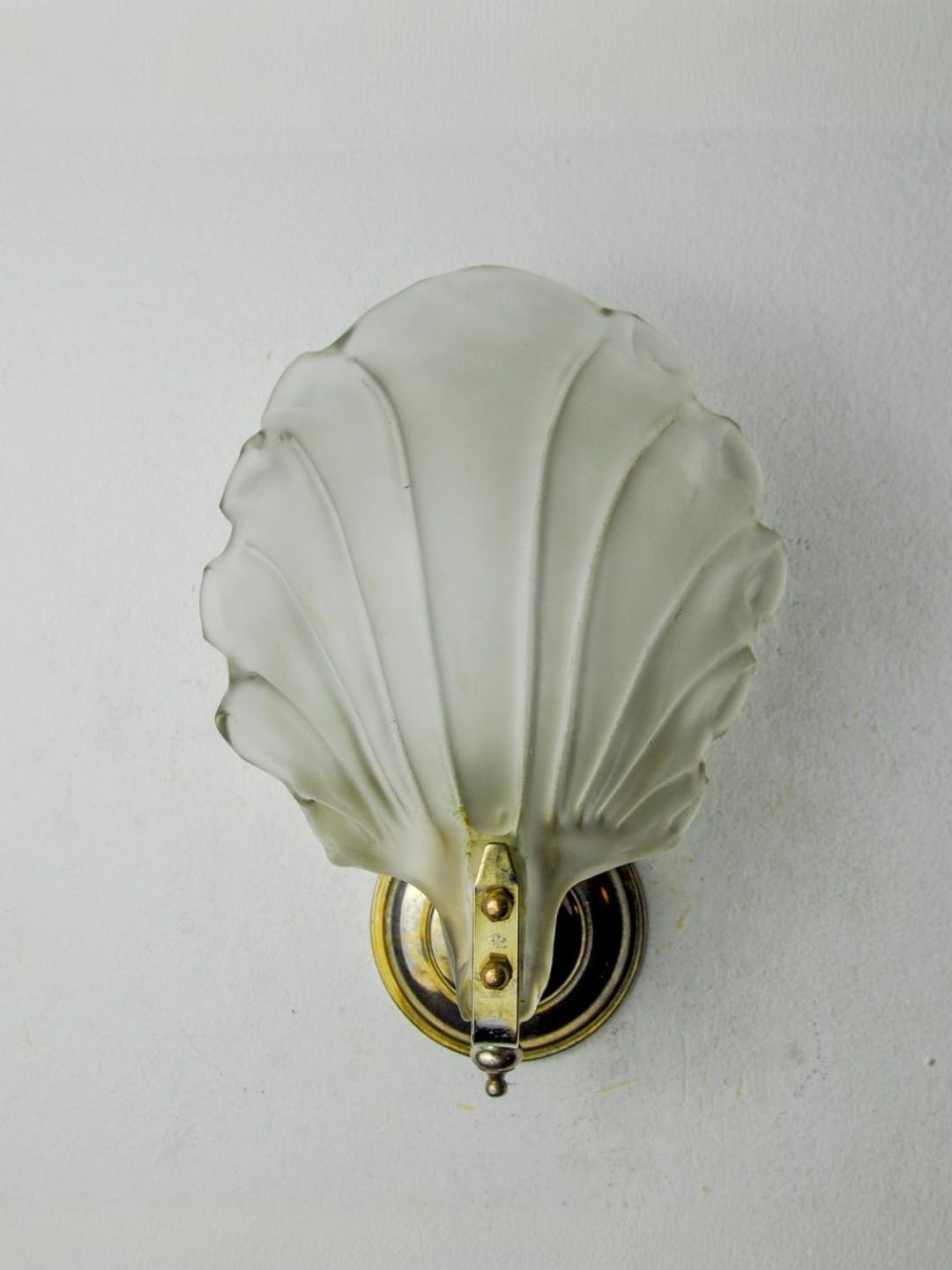 Art Deco Shell Wall Sconce – Frosted Glass, France 1970s - Etsy