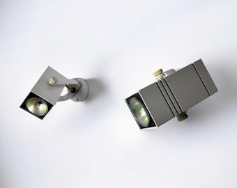 Pair of adjustable Fase wall lamps, Spain, 1980