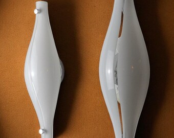 Pair of cat's eye sconces by Murano Mazzega, blown glass, Italy, 1960