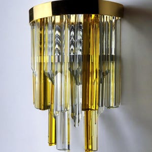Paolo Venini Two-Tone Sconce, triedri murano glass, Italy, 1970s