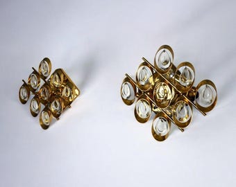 Pair of oscar torlasco sconces, murano glass, italy, 1970