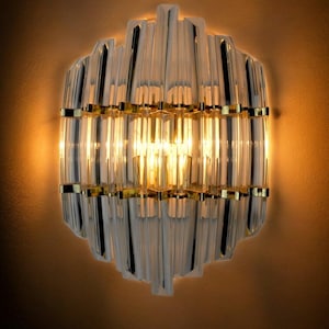 Italian Hollywood Regency Wall Light from Venini, 1970