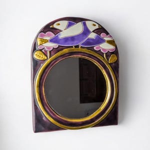 Paradisiers-Spiegel von Mithé Espelt, Keramik, Frankreich, 1970