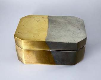 Brutalist box by Ardisur, bronze and aluminum, Spain, 1970's