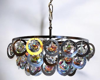 gaetano sciolari, Murano glass chandelier, Italy 1970