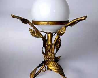 Floral table lamp, art deco, Spain, 1960
