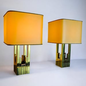Pair of Geometric lamps by Bd Lumica, Italy, 1970