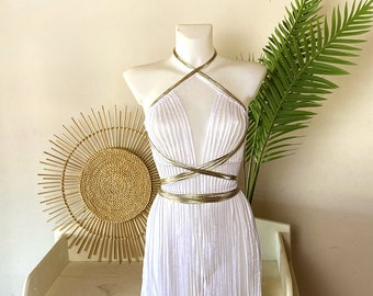 Greek Goddess dress in white and gold or in silver,Cleopatra costume,Burning man,festival dress,maternity dress,photoshoot dress,party dress