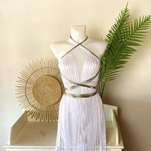 Greek Goddess dress in white and gold or in silver,Cleopatra costume,Burning man,festival dress,maternity dress,photoshoot dress,party dress